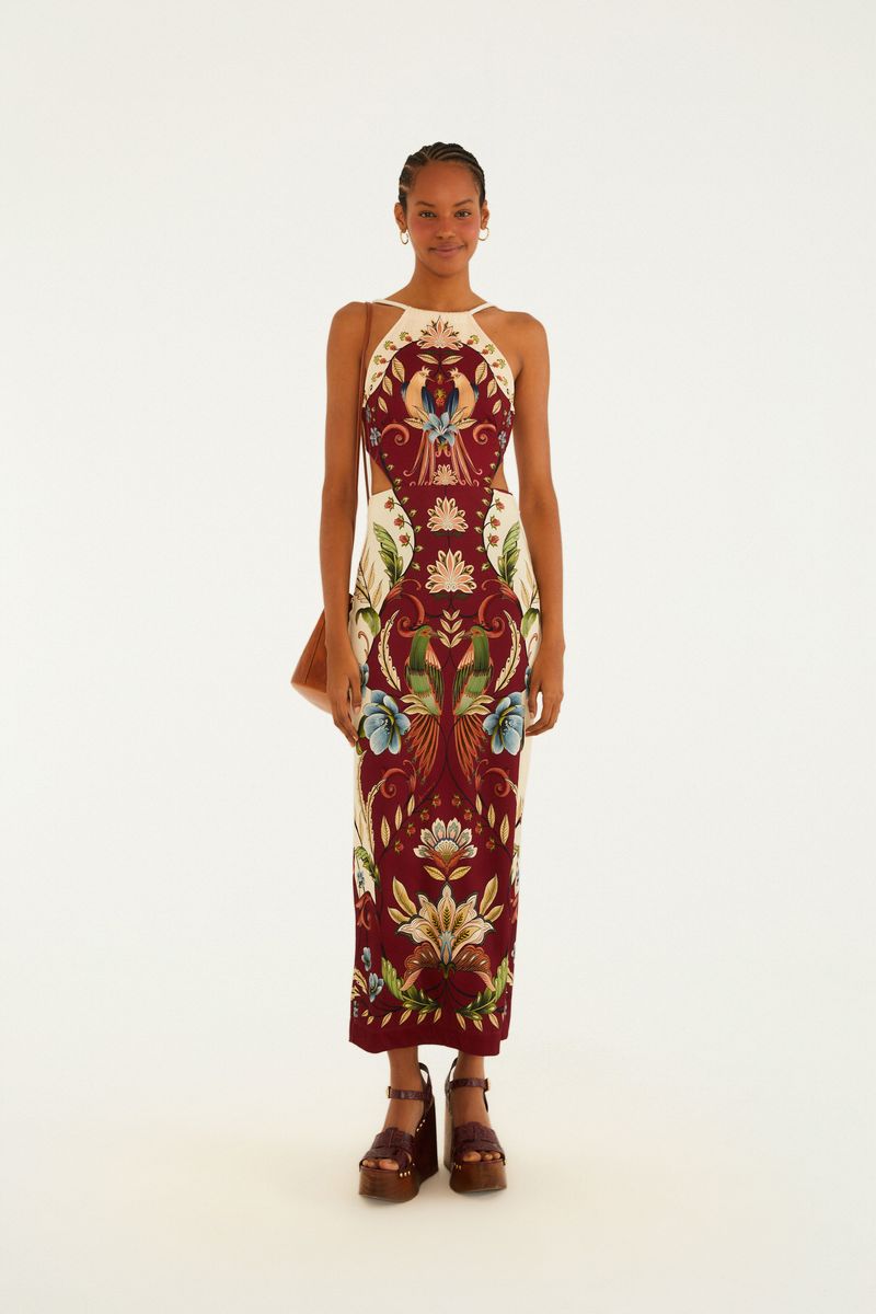 Vestido Midi Estampado Milena