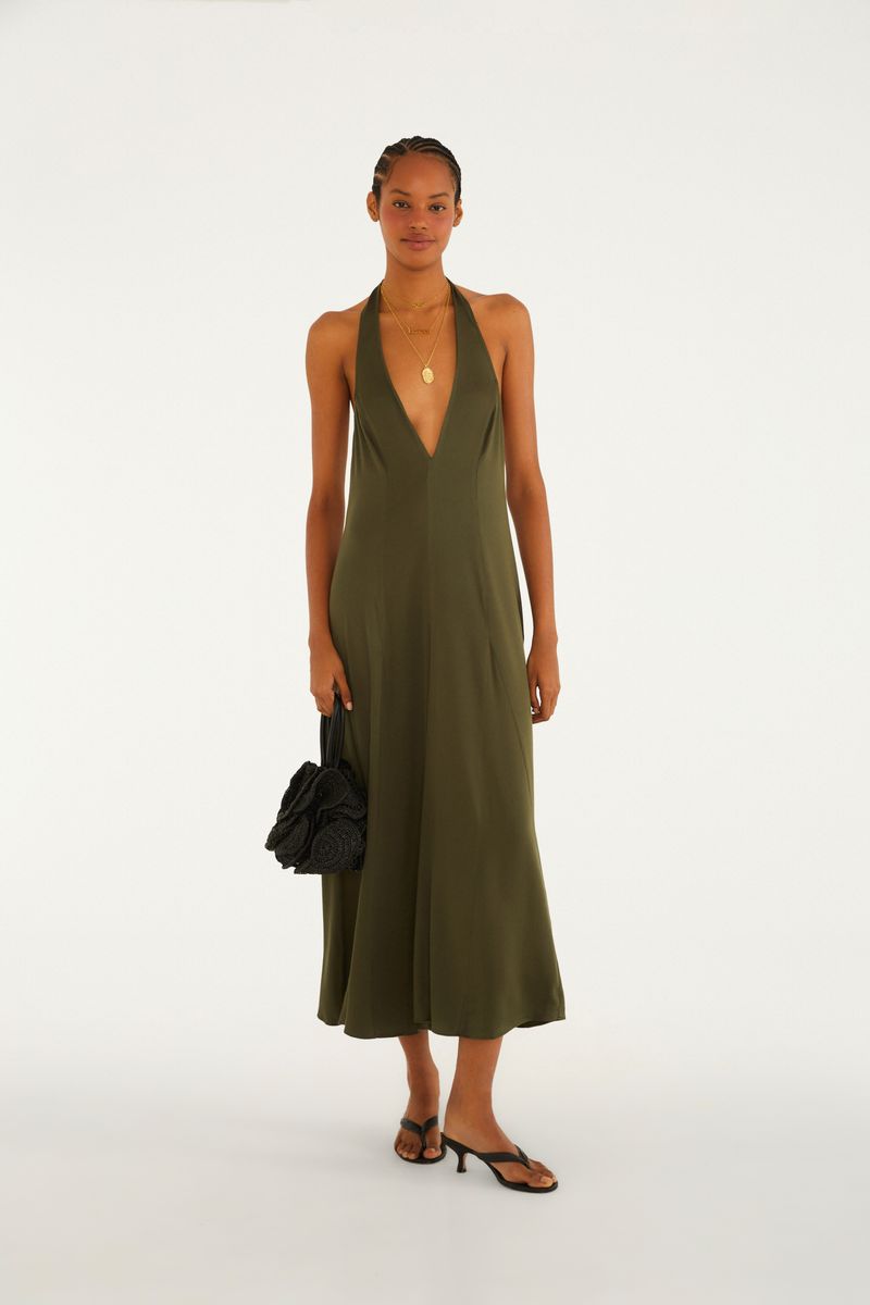 Vestido Nesgas Midi