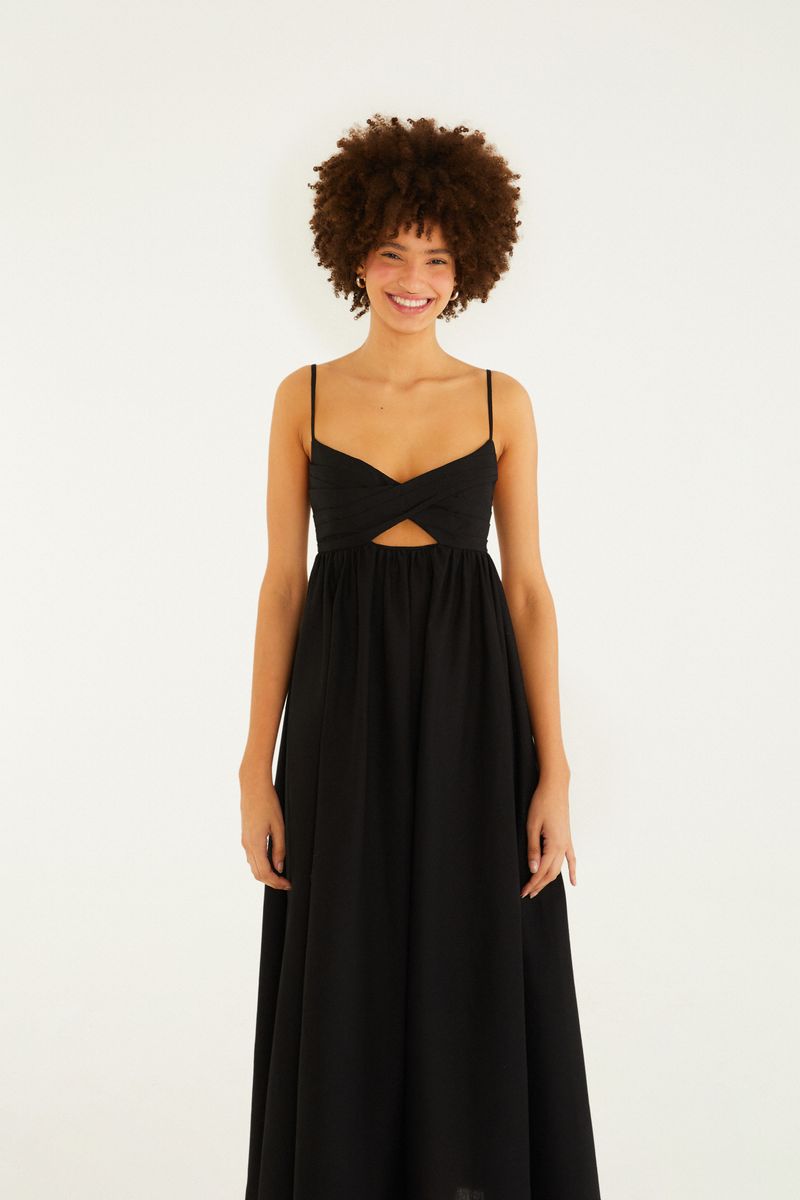 Vestido Cropped Pregas
