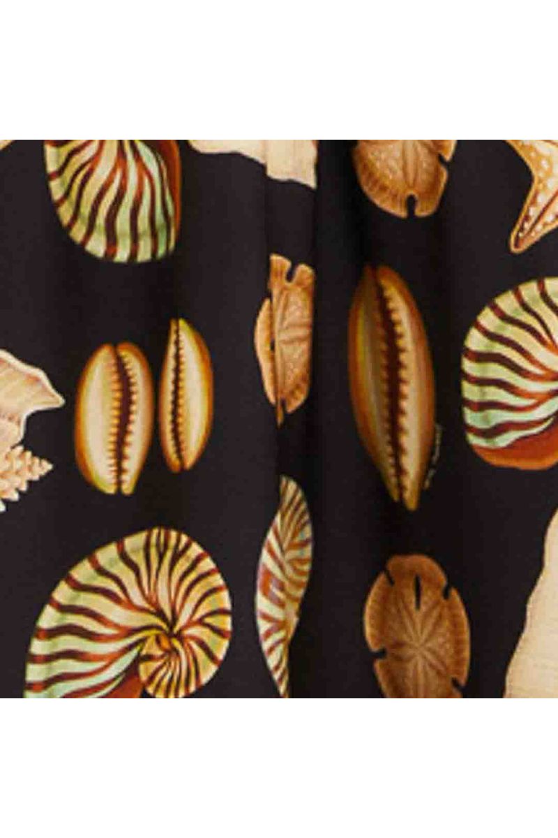 Vestido Alcinhas Estampado Conchas