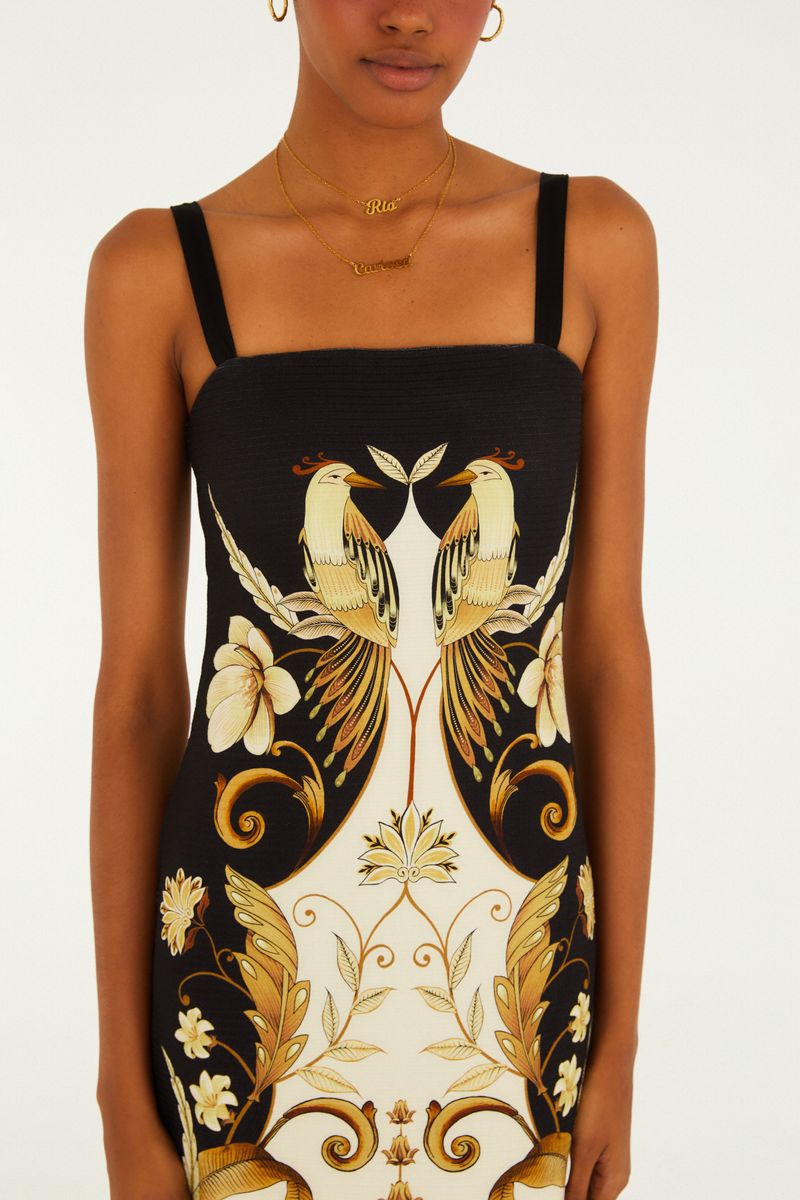 Vestido Midi Estampado Milena