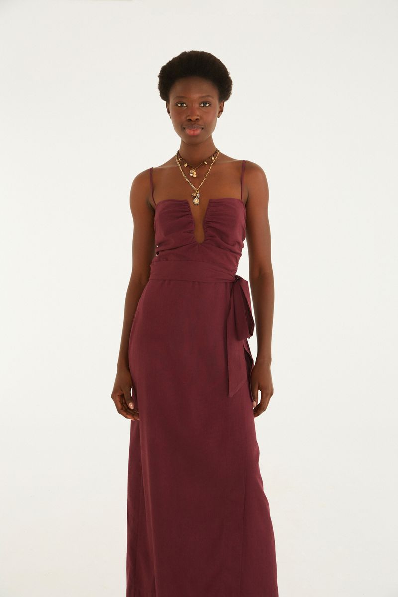 Vestido Transpasse Alcinhas