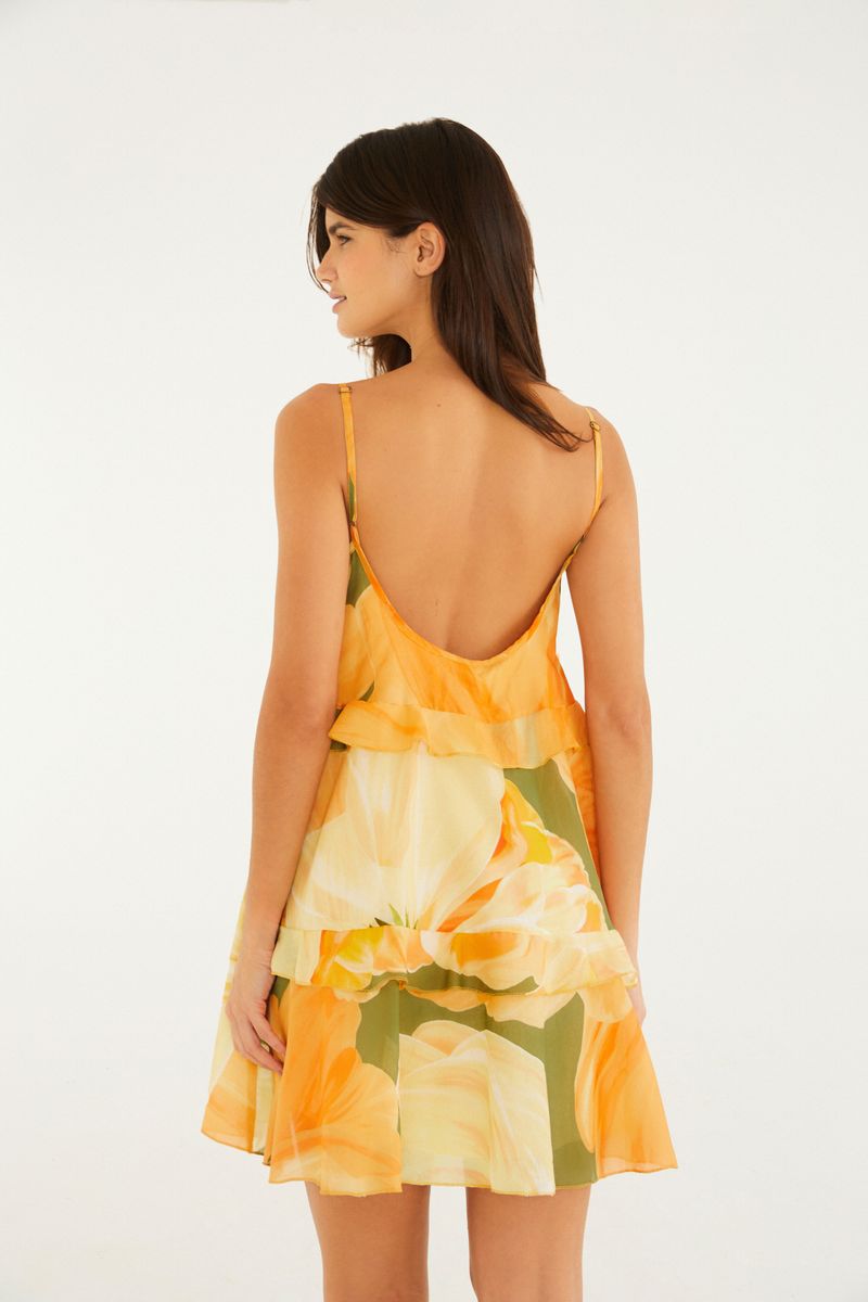 Vestido Curto Estampado Amarilis