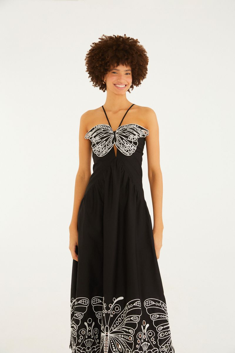 Vestido Richelieu Asa De Borboleta