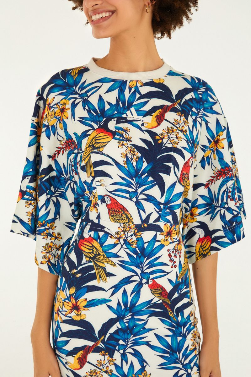 Vestido T-Shirt Adidas Birds Paradise Blue