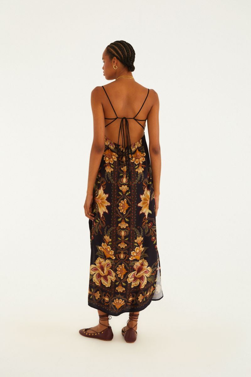 Vestido Cropped Estampado Jardim Majestoso