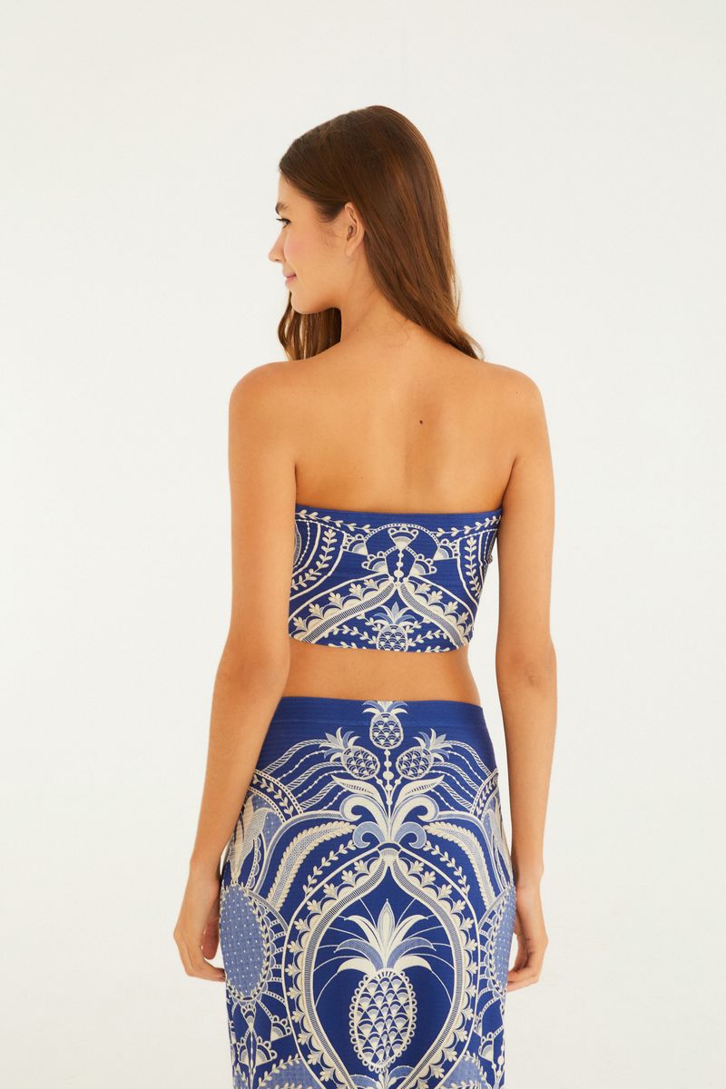 Top Double Estampado Primor De Abacaxi