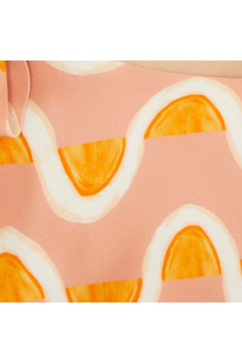 Vestido Pontas Estampado Da Gema Rosa