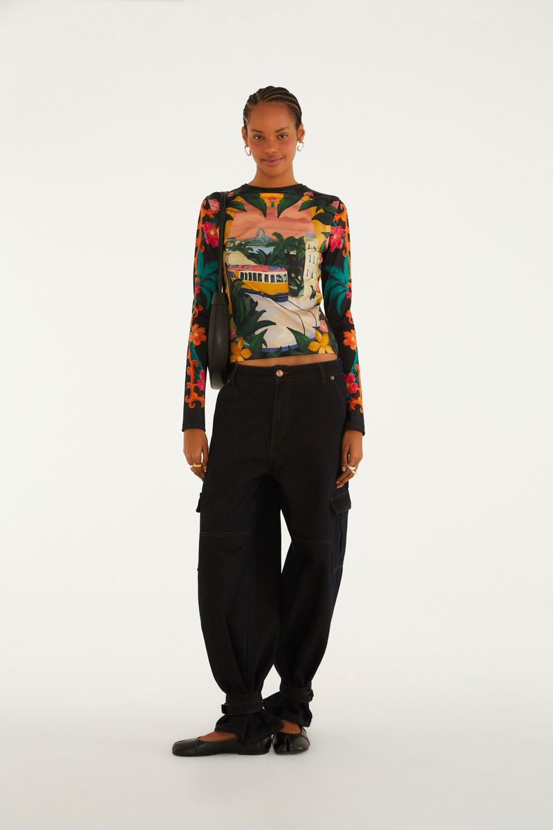 Blusa Estampada Lenços Cariocas