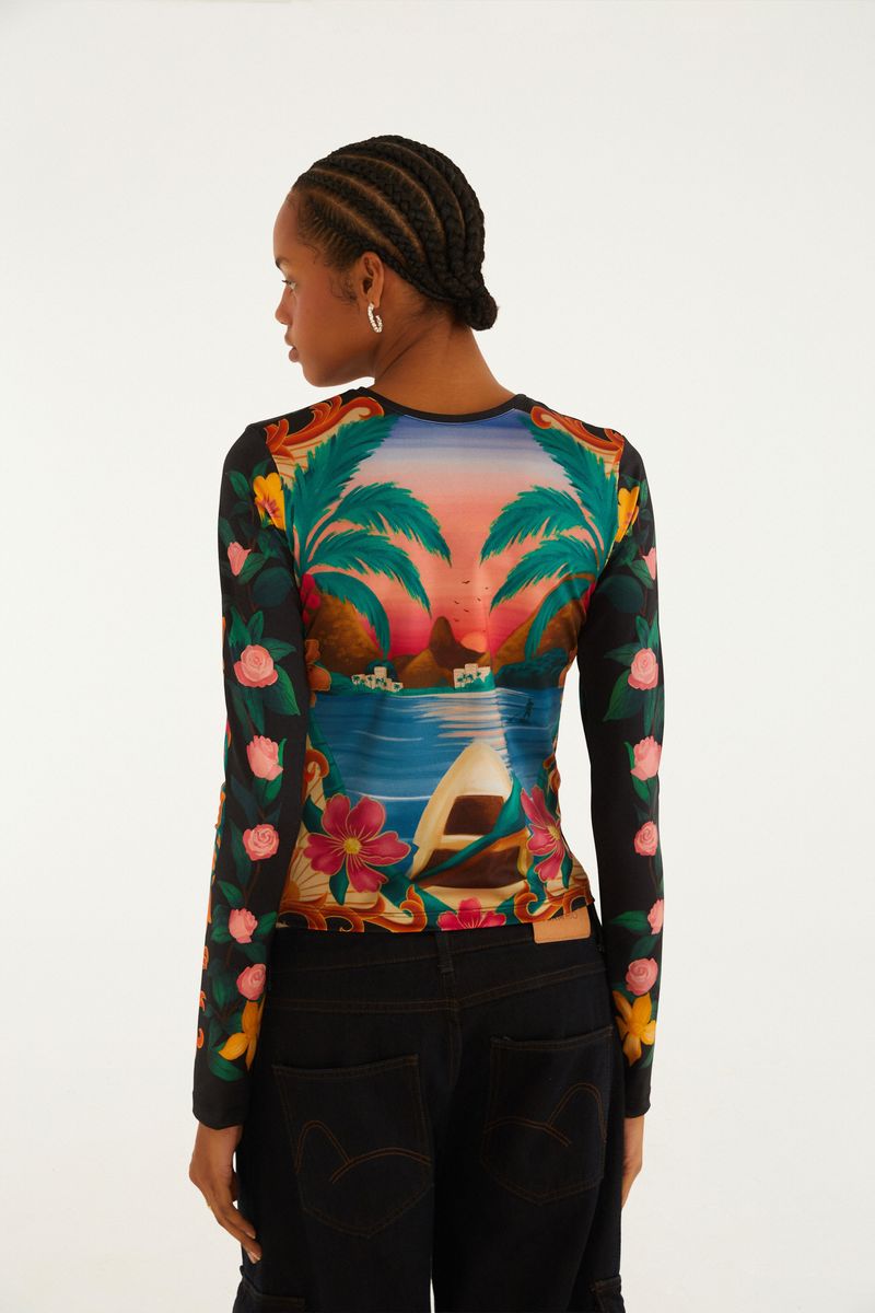 Blusa Estampada Lenços Cariocas