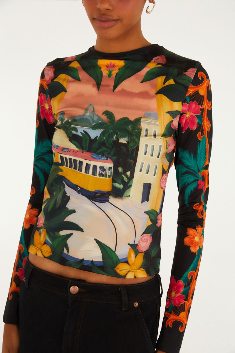 Blusa Estampada Lenços Cariocas