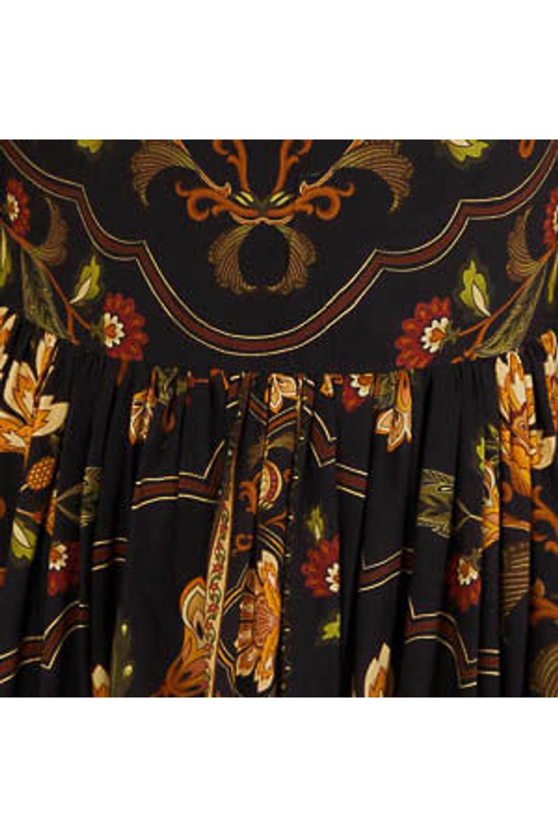 Vestido Cropped Estampado Jardim Majestoso