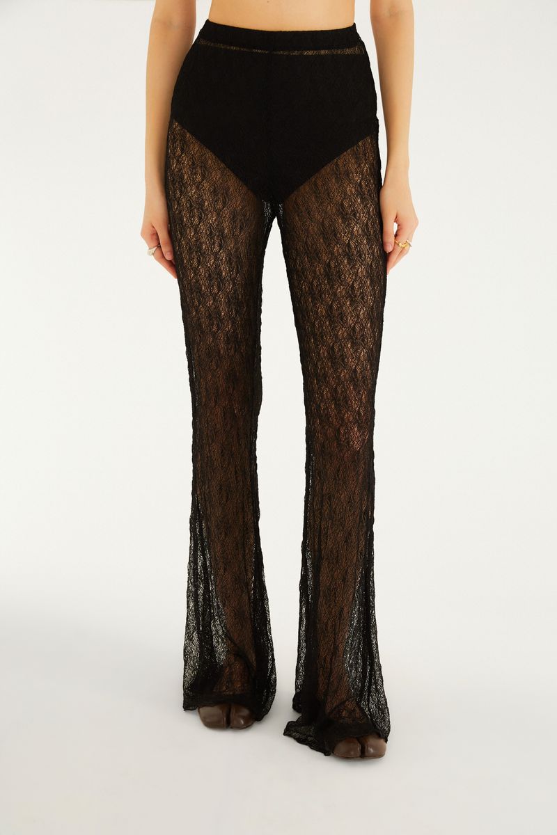 Calça Flare Artesanal Rendado
