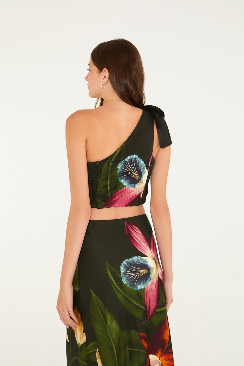 Top Estampado Maxi Orquídeas