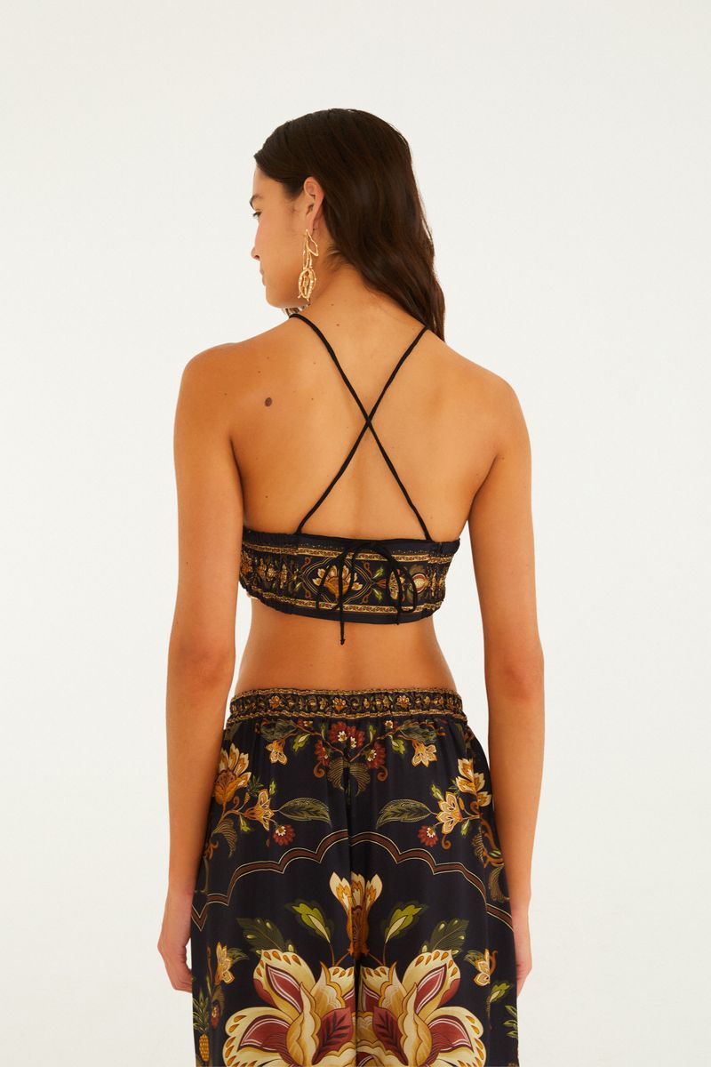 Top Estampado Jardim Majestoso