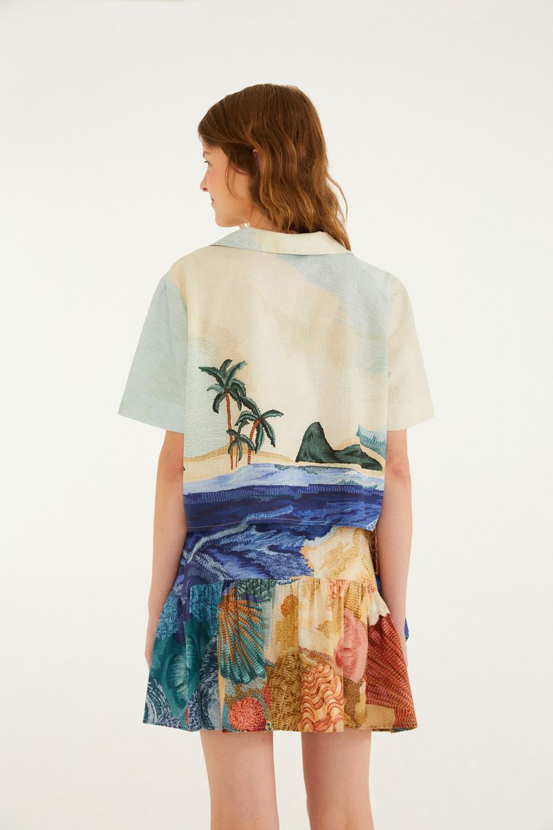 Saia Estampada Borda Praia