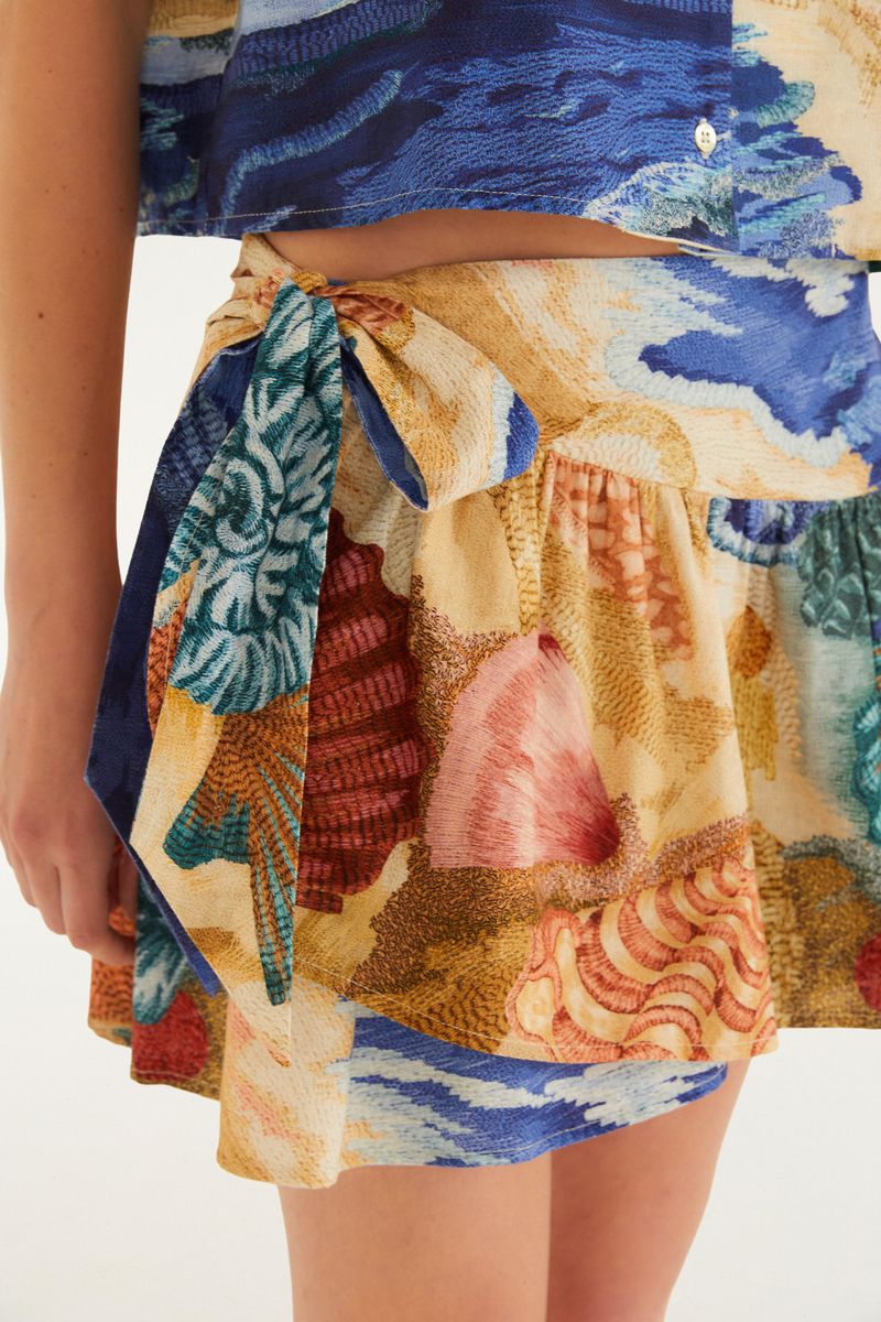 Saia Estampada Borda Praia