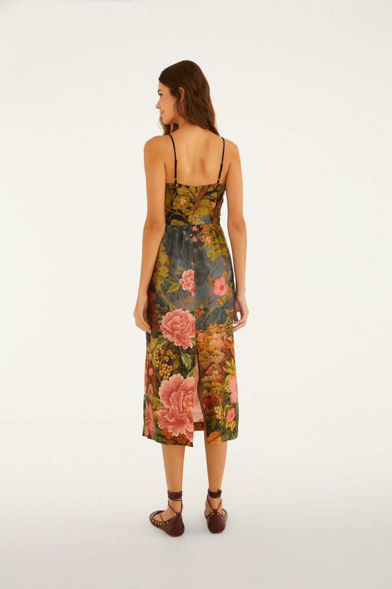 Vestido Alcinhas Estampado Satori