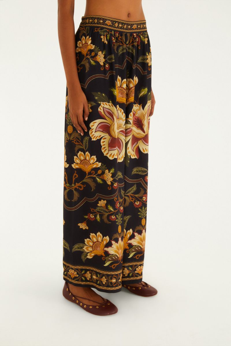Calça Estampada Jardim Majestoso