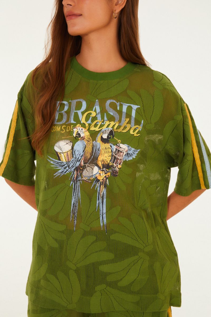 T-Shirt Renda Brasil Samba
