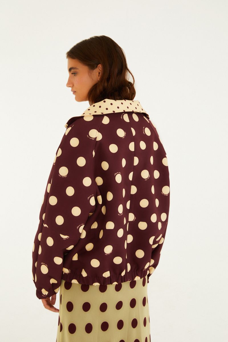Casaco Double Estampado Petit Poá