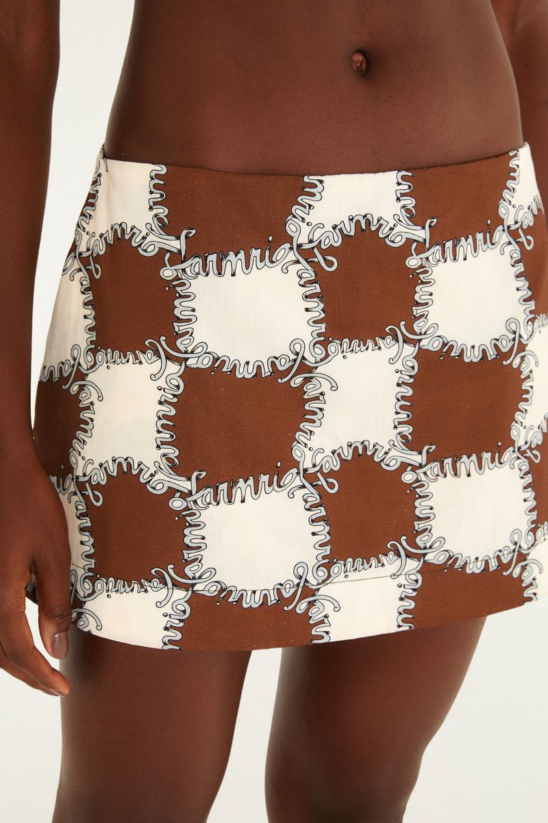 Short Saia Estampado Ritmo Carioca