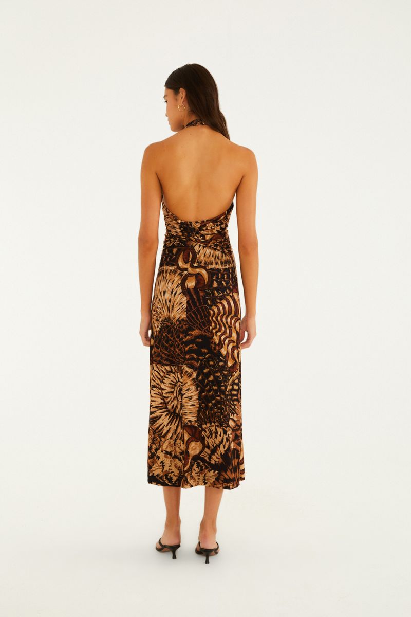 Vestido Cropped Estampado Camu