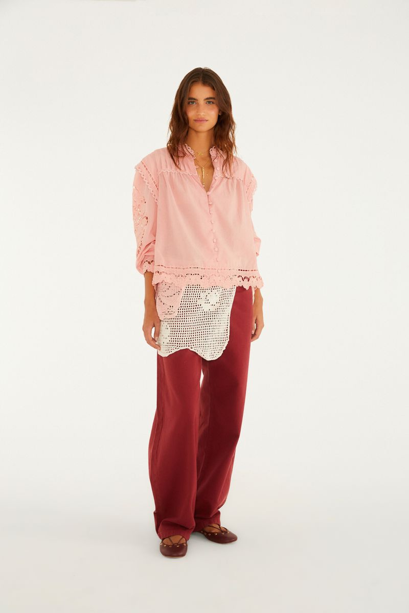 Blusa Artesanal Richelieu Lenço
