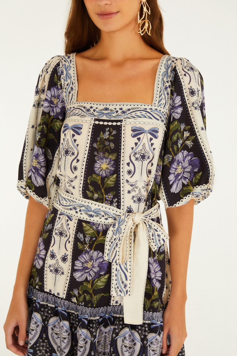Vestido Curto Estampado Alina