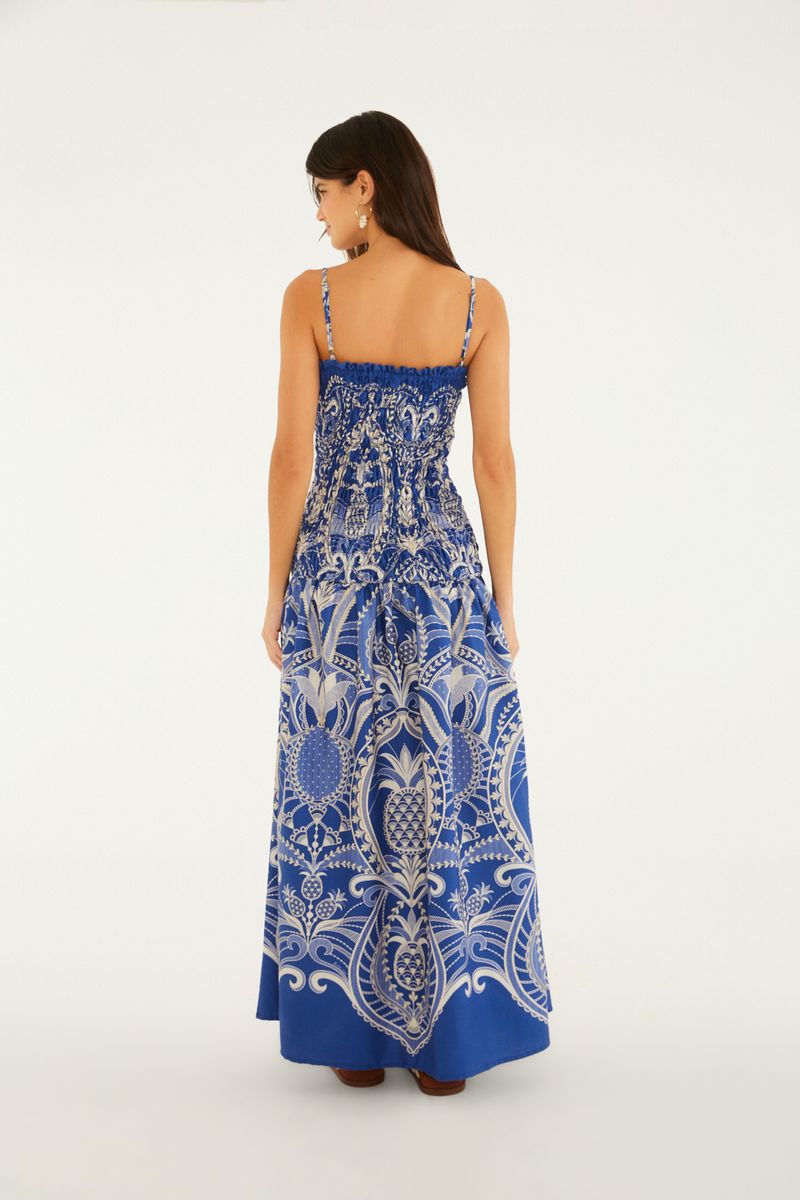 Vestido Cropped Estampado Primor De Abacaxi