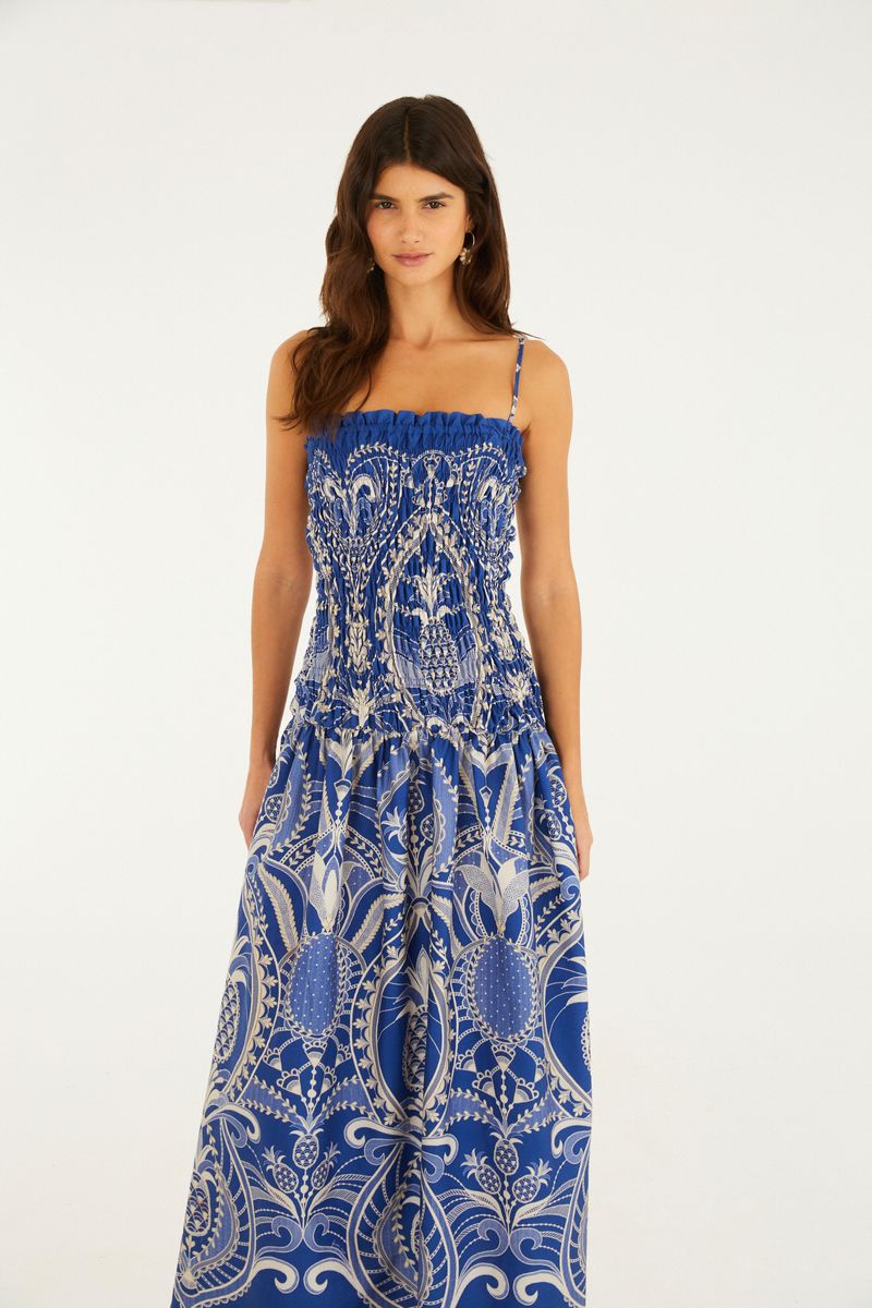 Vestido Cropped Estampado Primor De Abacaxi