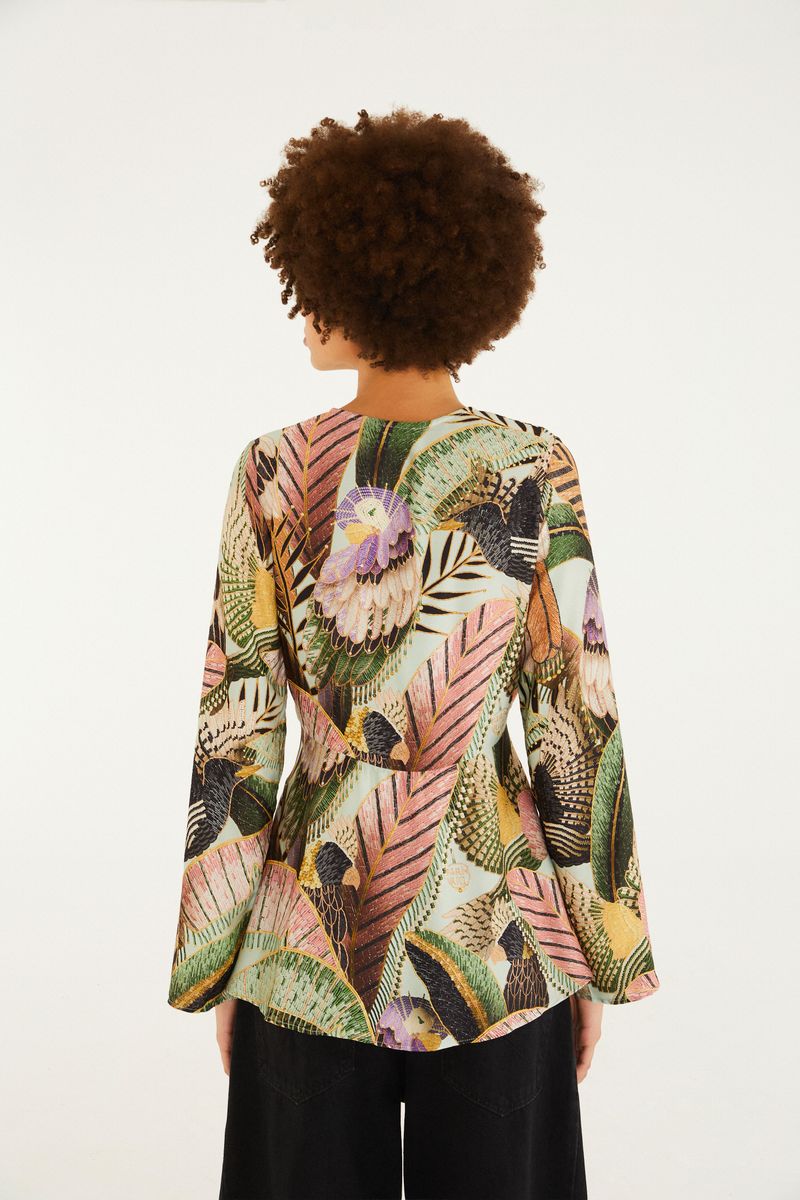 Bata Estampada Paraíso Das Aves