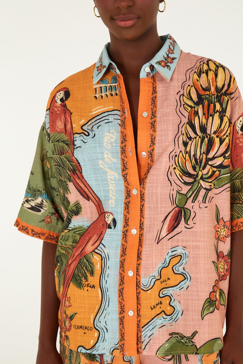 Camisa Estampada Rota Da Praia