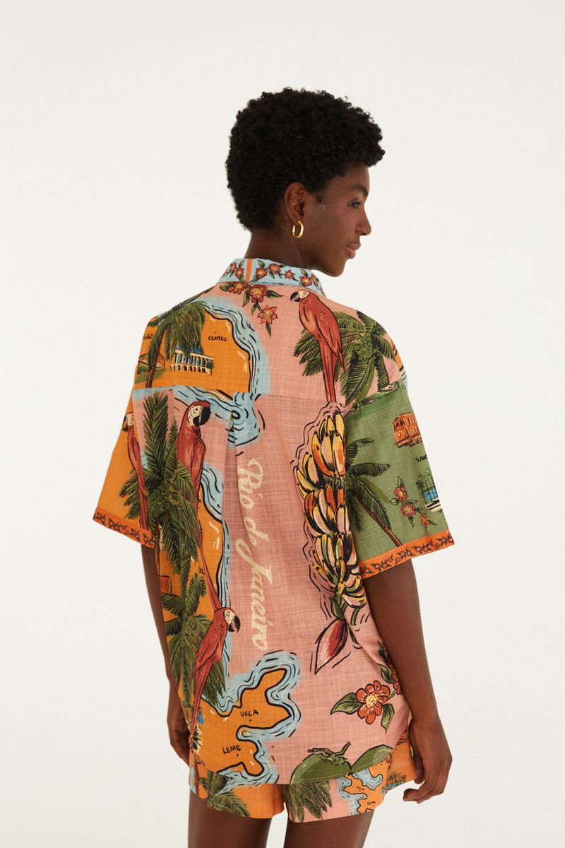 Camisa Estampada Rota Da Praia