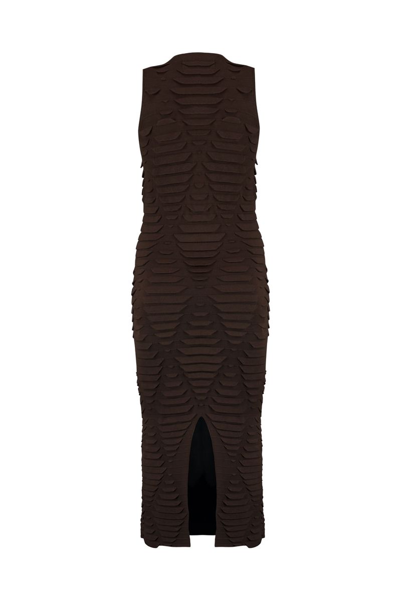 Vestido Cinthia Marrom Café