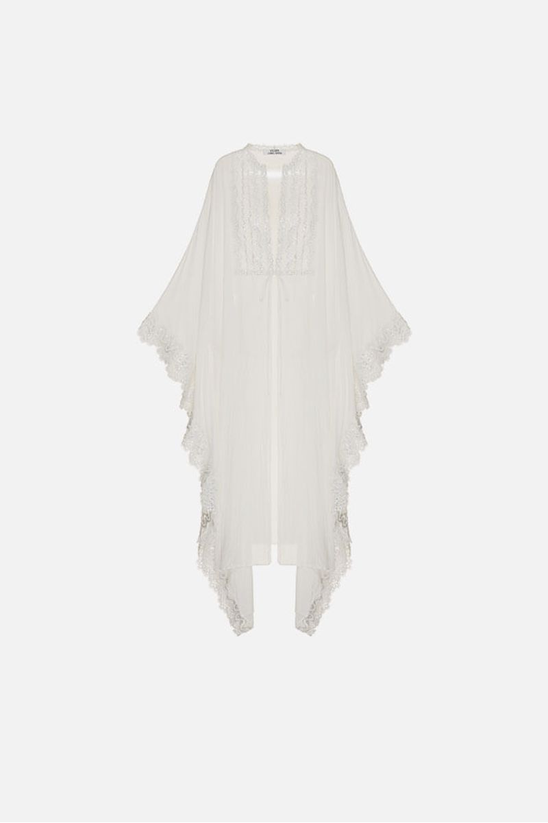 Kaftan Bordado Paete Off White