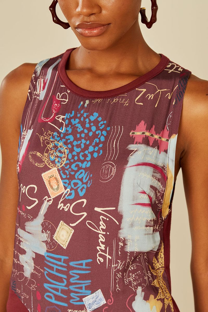 Vestido Malha Estampa Andante Negativo - Est Andante Negative
