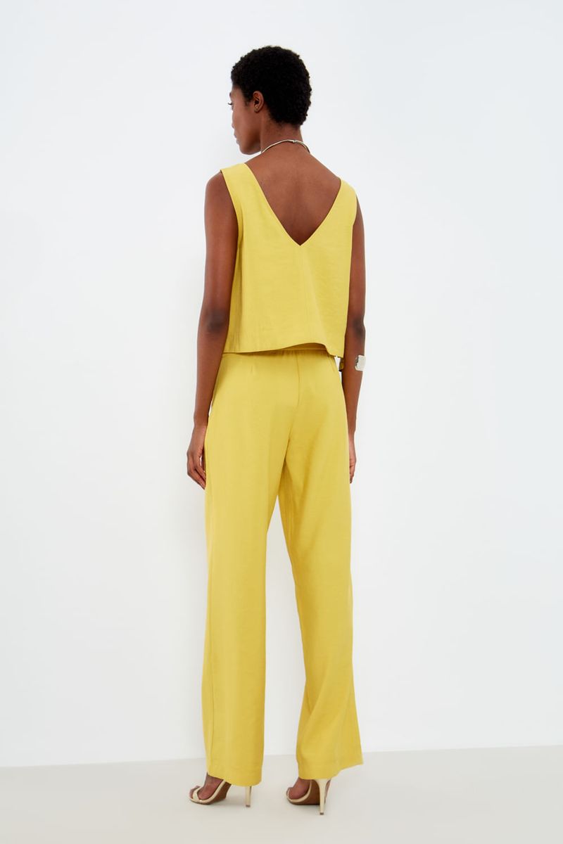 Calça Alfaiataria - Amarelo Tibet