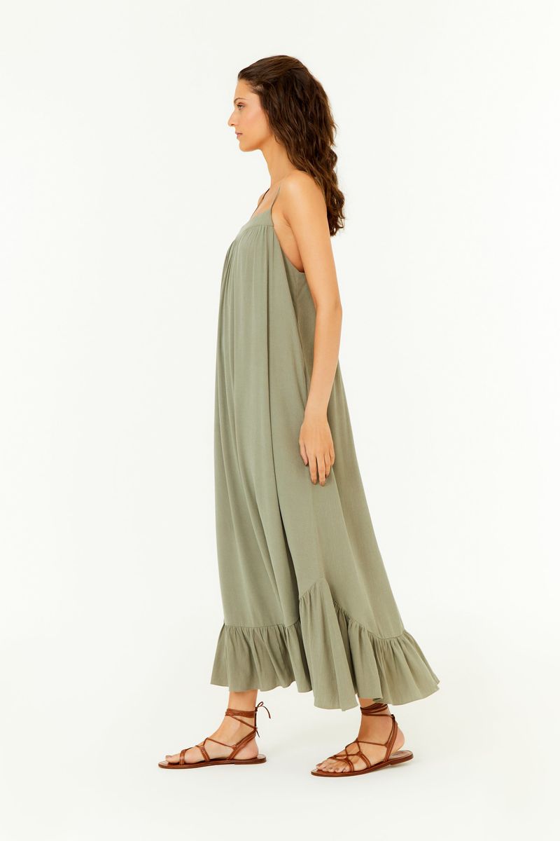 Vestido Midi Babados