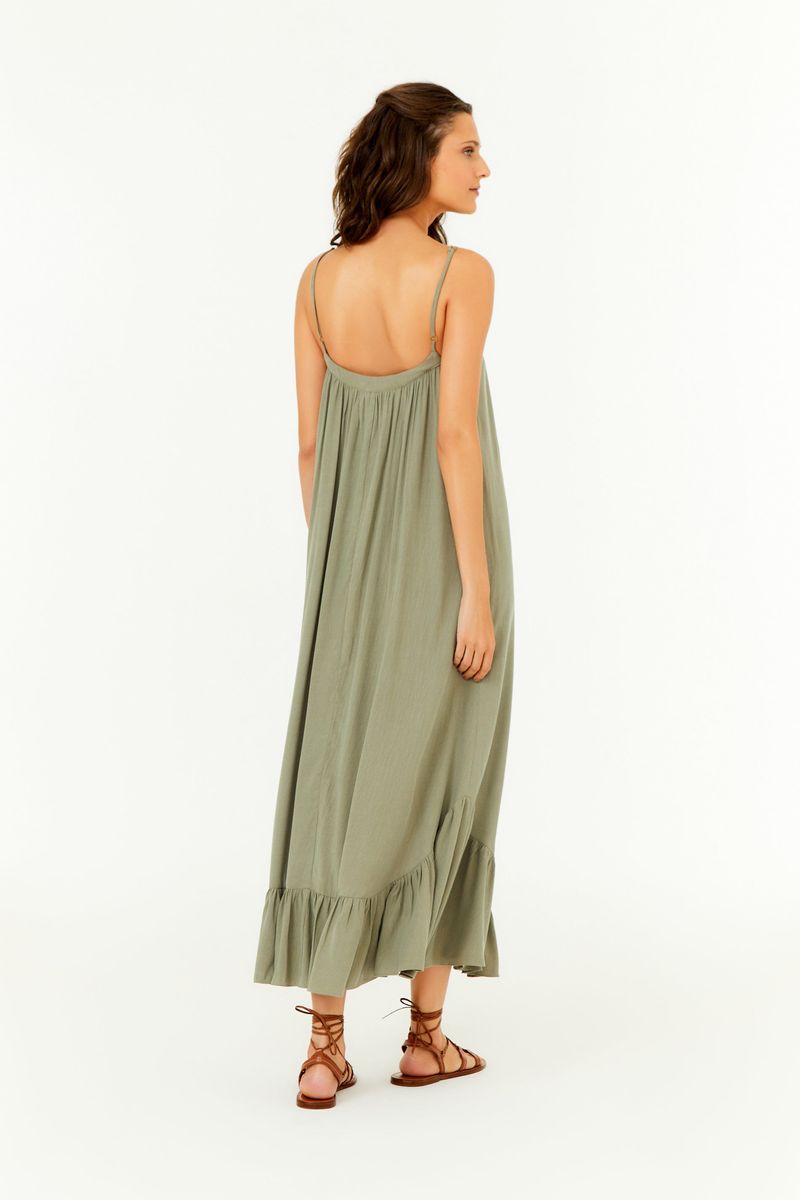 Vestido Midi Babados