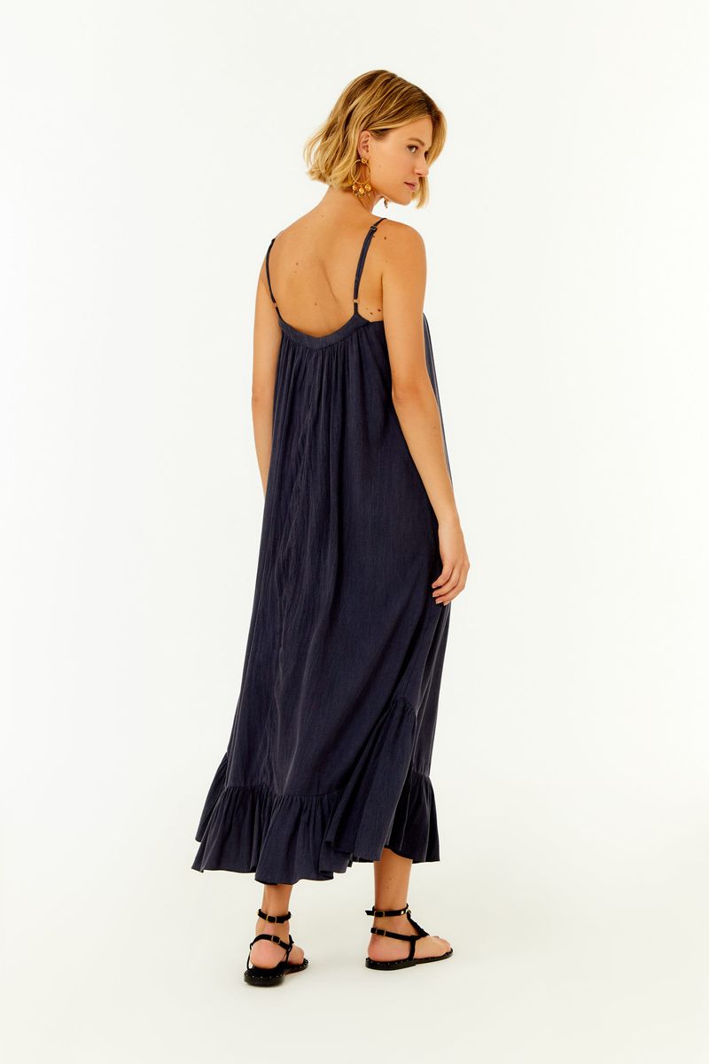 Vestido Midi Babados