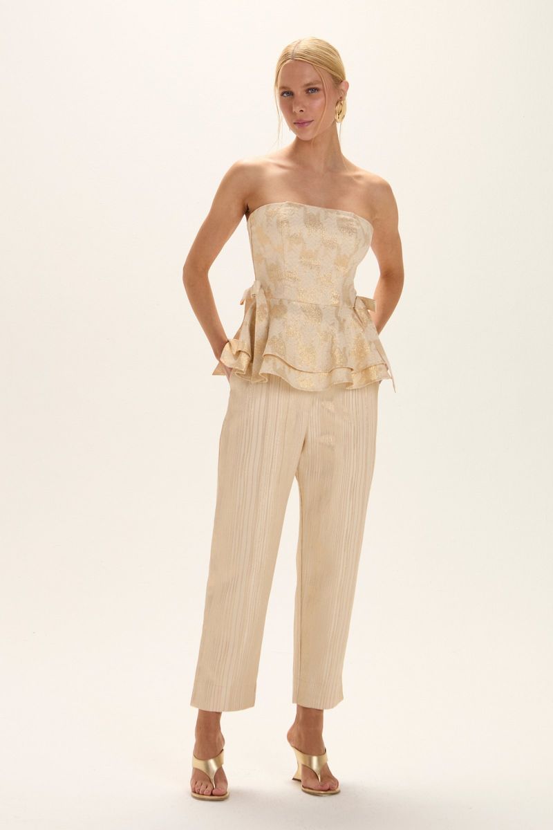 CALÇA JULIE JACQUARD STRIPE