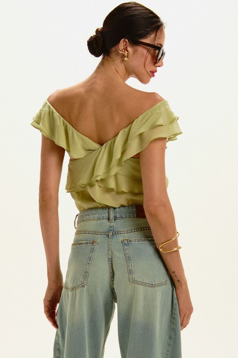 BLUSA LOUISE VERDE GLACÊ PISTACHE