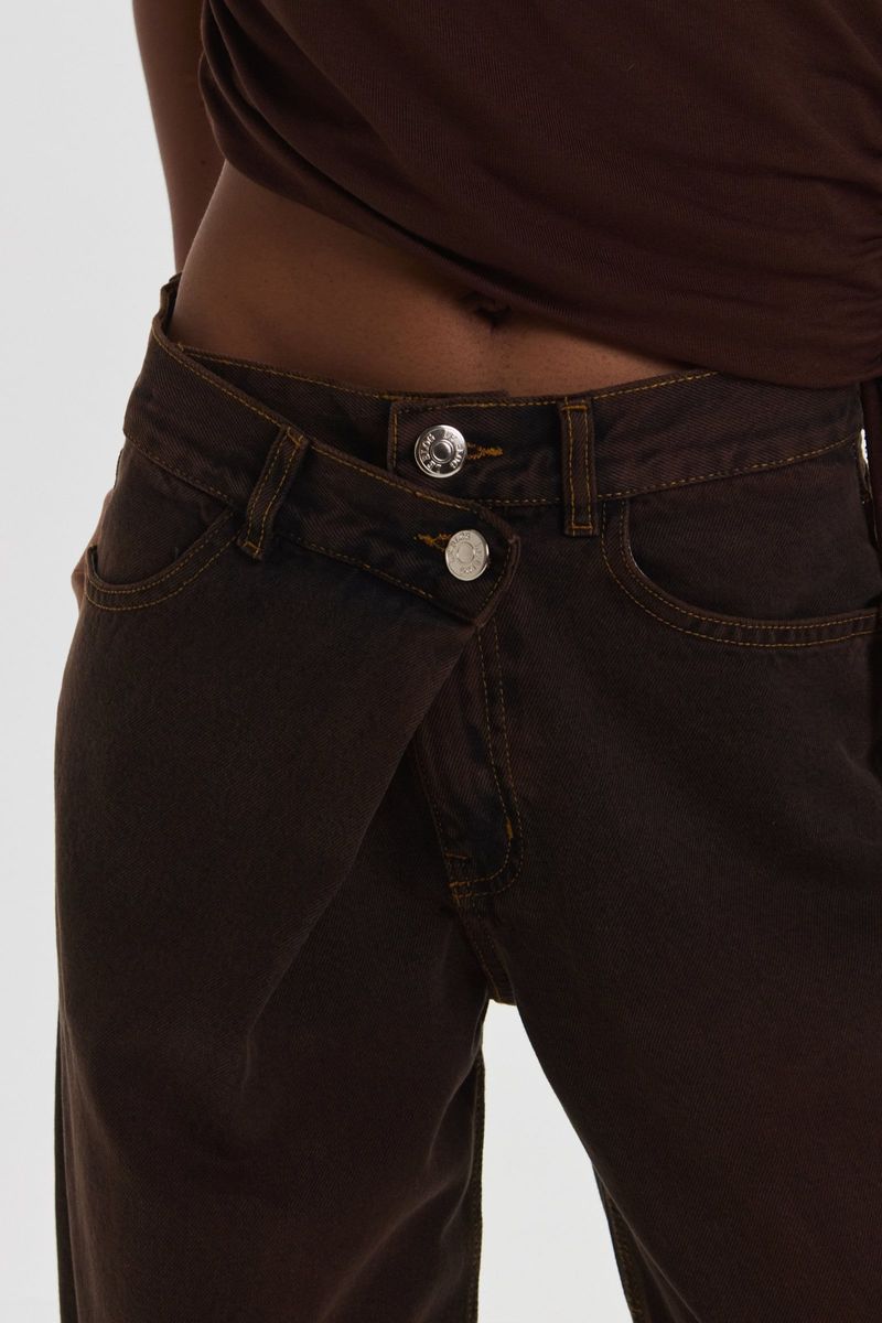CALÇA ERICA JEANS MARROM MOCHA