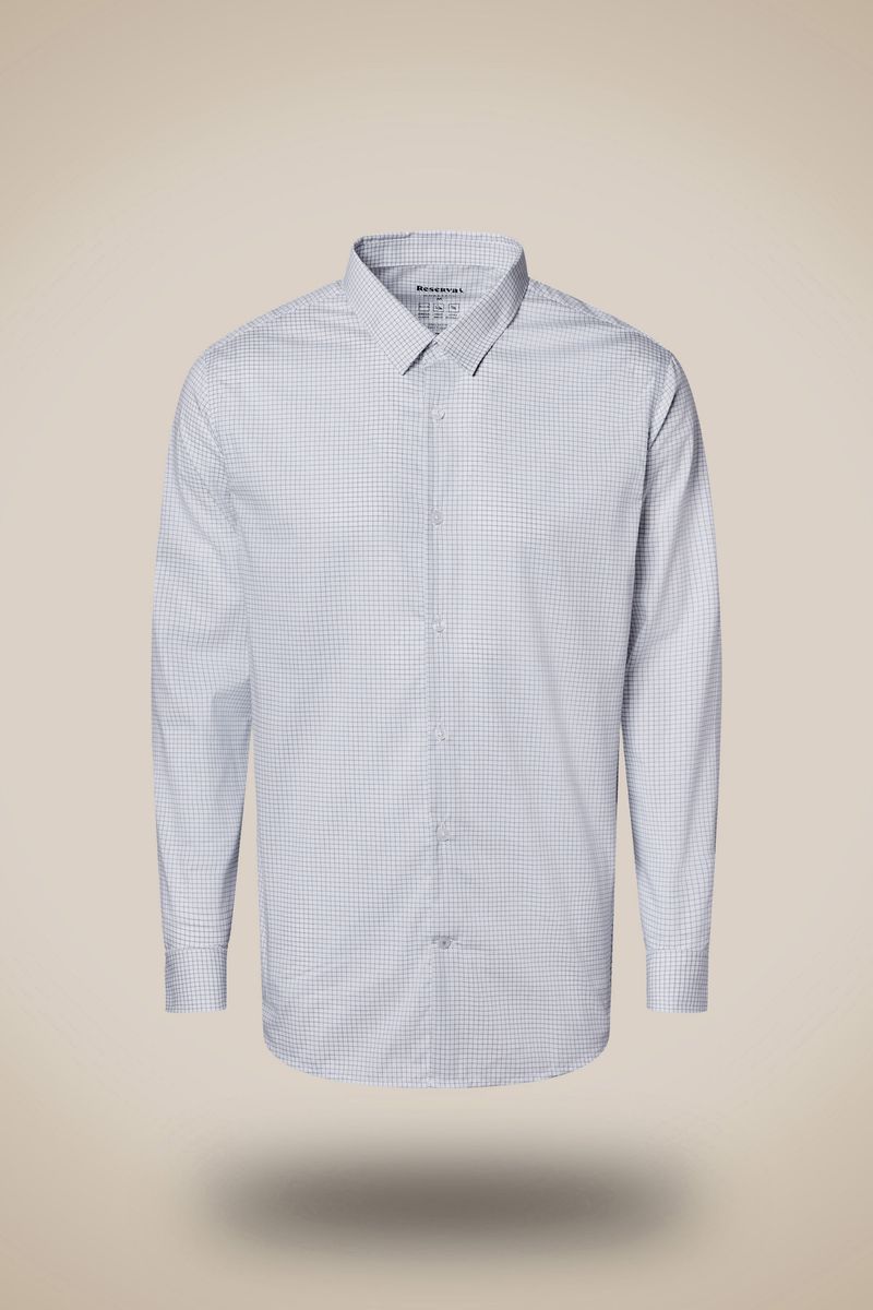 Camisa Ml Office Premium Mini Grid