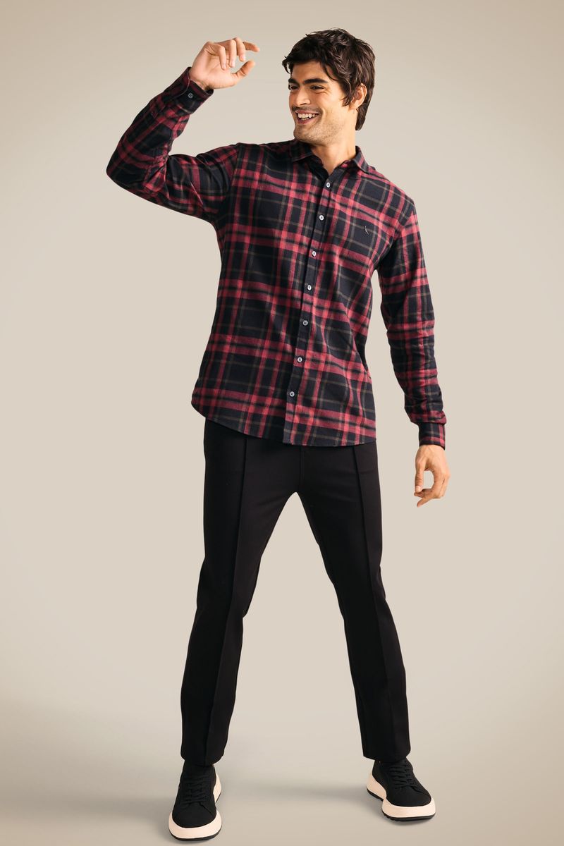 Camisa Ml Flanela Xadrez Amsterdam
