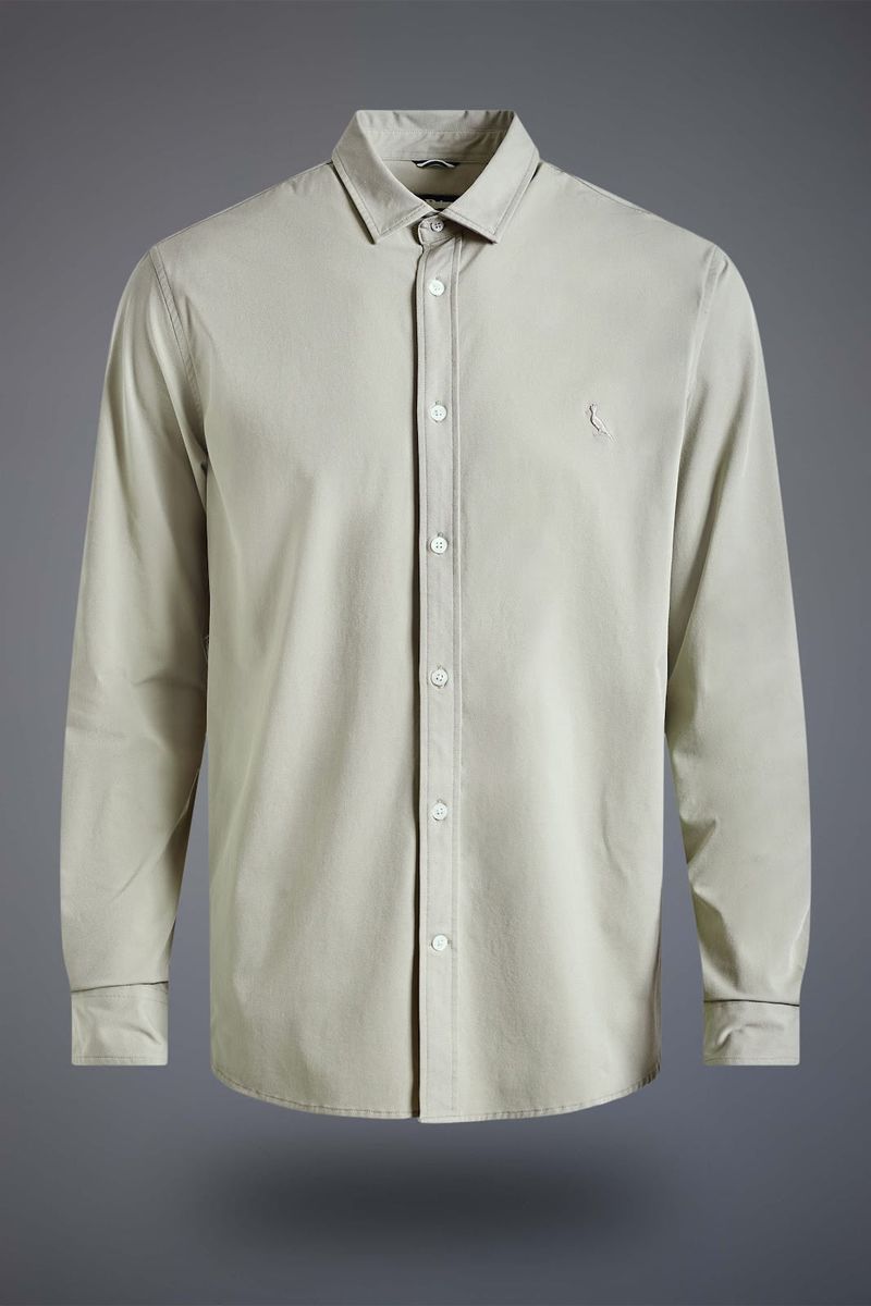 Camisa Ml Slim Chino Tech