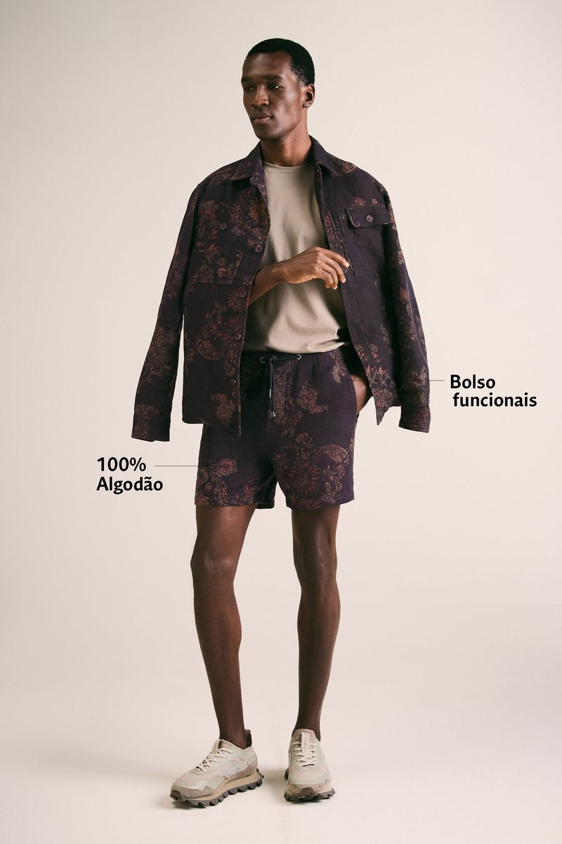 Short Elastico Jacquard Paisley Amsterda