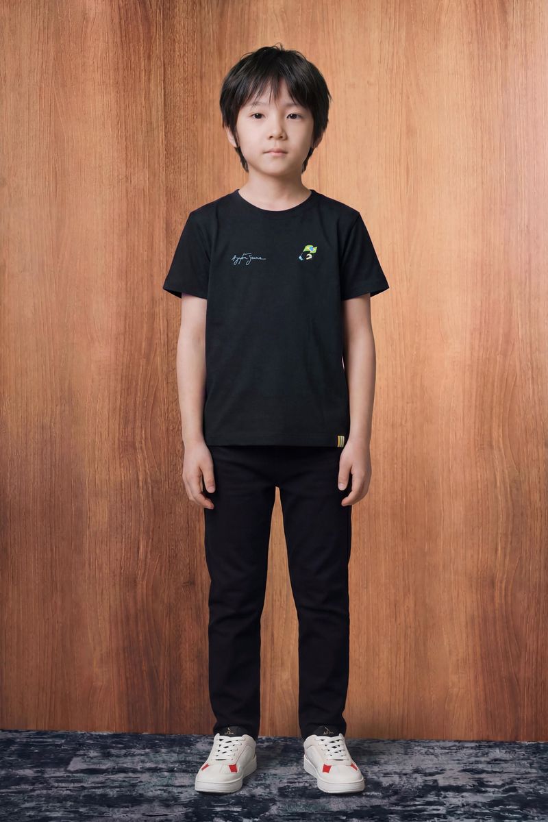 Camiseta Mini Est Assinatura Carro Senna