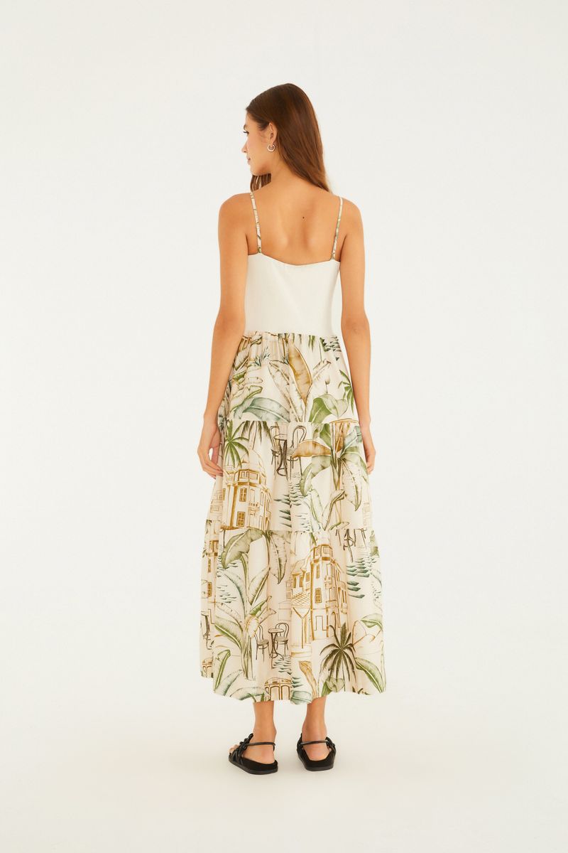 Vestido Midi Estampado Dois Irmãos